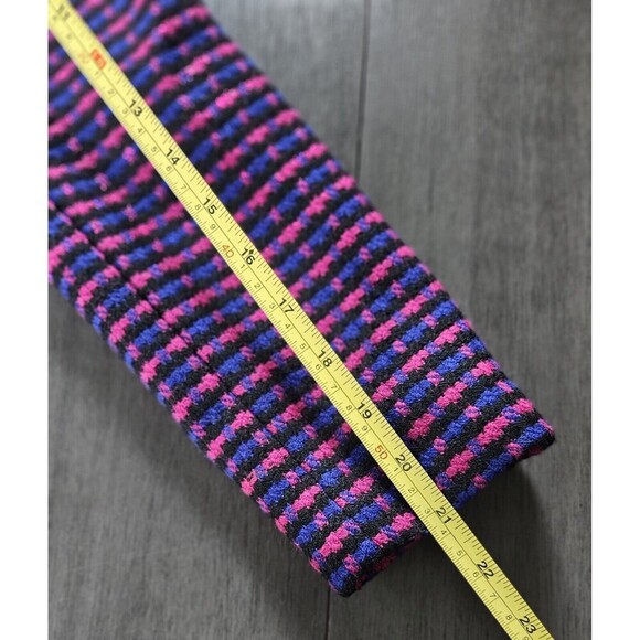 Talbots Petites Worsted Wool Pink Purple Open Front Tweed Blazer Size 6P VTG - Picture 8 of 9